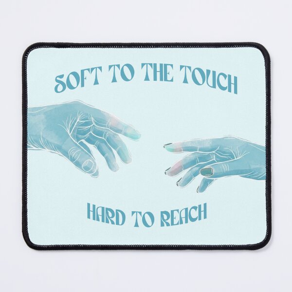Item preview, Soft to the Touch Hard to Reach — Blue Watercolor Hands Quote | Aesthetic Art Print, Indie Gift designed and sold by ArtofDari.