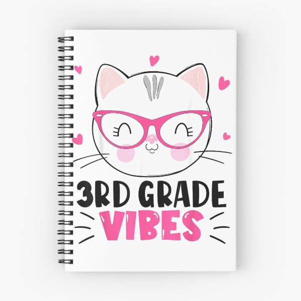 Item preview, Cute 3rd Grade Vibes Cat Kitten Lover Back to School Girls T-Shirt designed and sold by JJLetterDesigns.