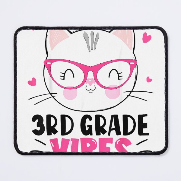 Item preview, Cute 3rd Grade Vibes Cat Kitten Lover Back to School Girls T-Shirt designed and sold by JJLetterDesigns.