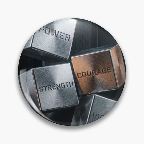 Item preview, POWER STRENGTH COURAGE VICTORY - Metal Cubes Motivational Wall Art designed and sold by AiNaturalsOnly.