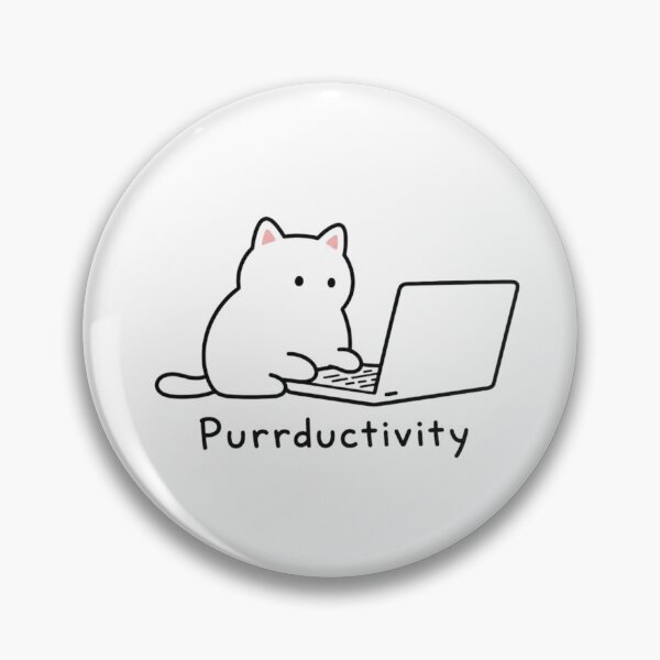 Item preview, Purrductivity – Black Cat Typing on Laptop, Work From Home Humor designed and sold by bosamji.
