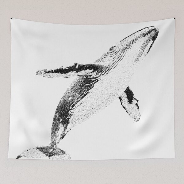 Item preview, dual tone dot effect whale designed and sold by Hoodybaba.