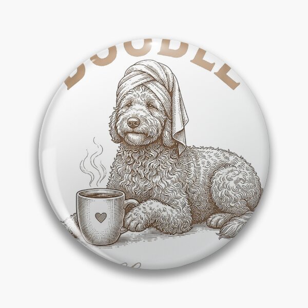 Item preview, Doodle Coffee Club Cute Labradoodle Lover Coffee Doodle Dog T-Shirt designed and sold by DArtfulStudio.