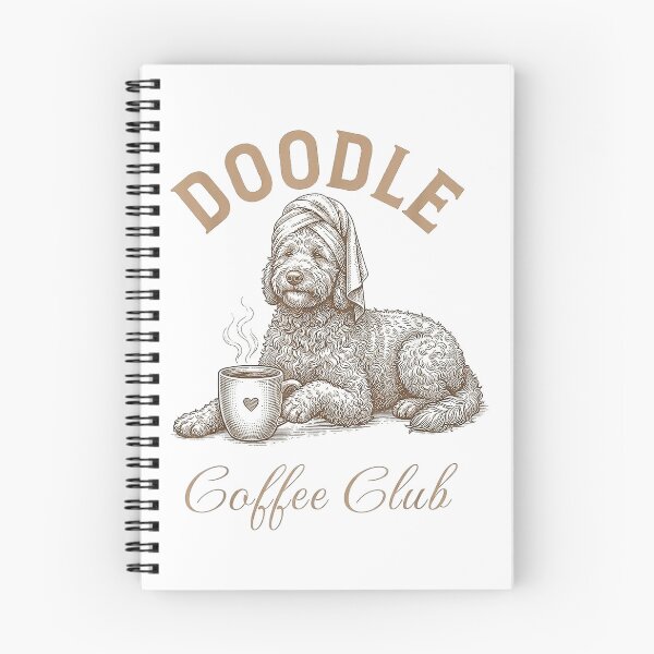 Item preview, Doodle Coffee Club Cute Labradoodle Lover Coffee Doodle Dog T-Shirt designed and sold by DArtfulStudio.