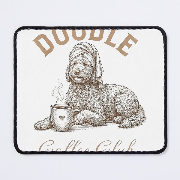 Item preview, Doodle Coffee Club Cute Labradoodle Lover Coffee Doodle Dog T-Shirt designed and sold by DArtfulStudio.