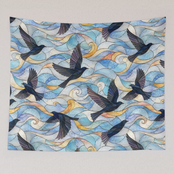 Item preview, Stained Glass Birds in Motion designed and sold by Dresut.