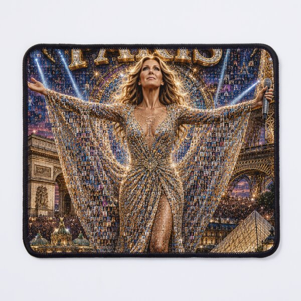 Item preview, CELINE – The Return to Paris 2026 | Premium 3D Micro-Mosaic T-Shirt Edition designed and sold by JcAbstractArt.