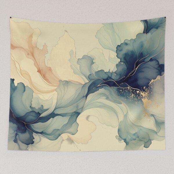 Item preview, Floating Flora (vintage teal) designed and sold by WeaveSphere.