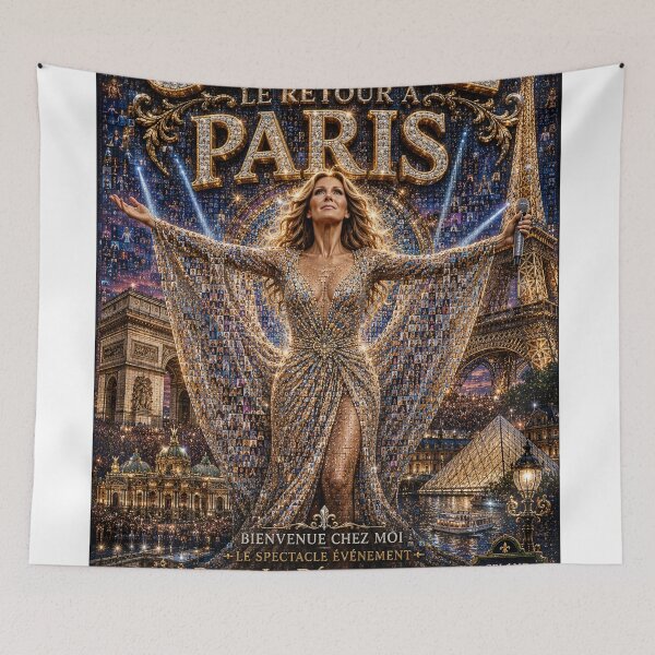 Item preview, CELINE – The Return to Paris 2026 | Premium 3D Micro-Mosaic T-Shirt Edition designed and sold by JcAbstractArt.