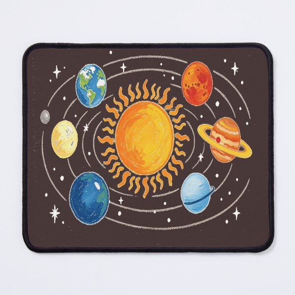 Item preview, Hand Drawn Oil Pastel Solar System designed and sold by TeyArtWork.