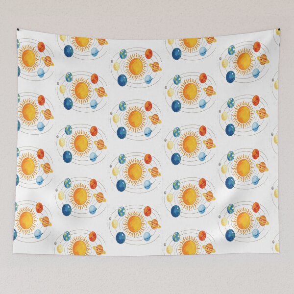 Item preview, Hand Drawn Oil Pastel Solar System designed and sold by TeyArtWork.