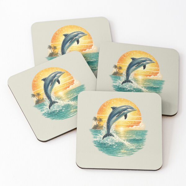 Item preview, Vintage Florida Coastal Dolphin Paradise Tropical Escape designed and sold by piketo.