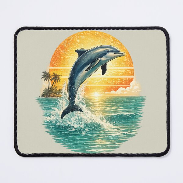 Item preview, Vintage Florida Coastal Dolphin Paradise Tropical Escape designed and sold by piketo.