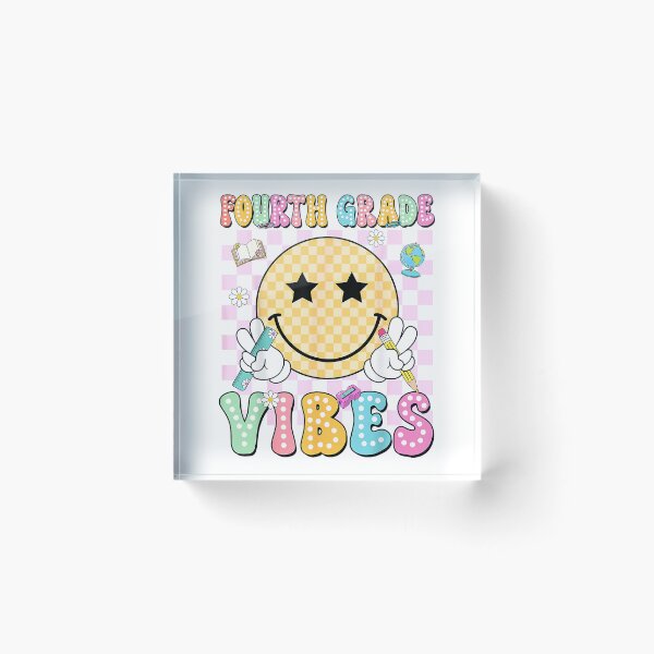Item preview, Fourth Grade Vibes Smile Face Teacher Kid Back to School T-Shirt designed and sold by Voila-creative.