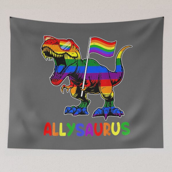 Item preview, Dinosaur Rainbow Allysaurus LGBTQ Gay Pride Ally Men Kids designed and sold by KristineLi.