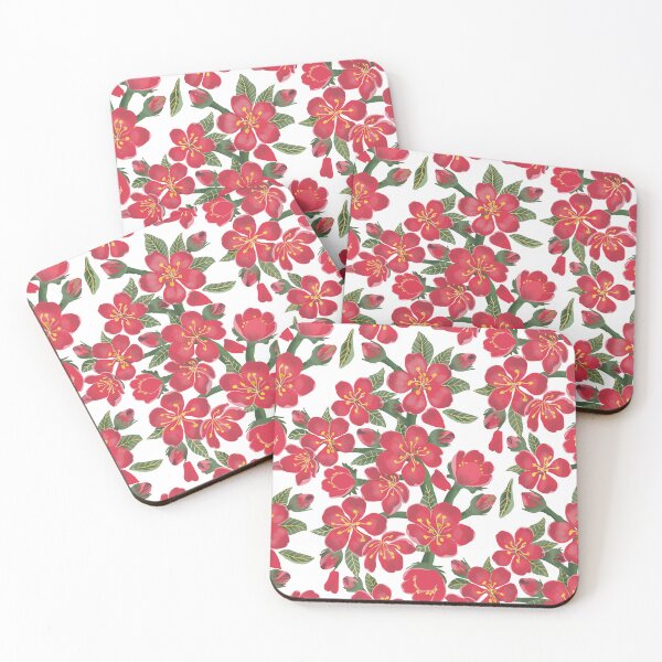 Item preview, Cherry Blossom Soft Red Botanical Floral designed and sold by altastudio.