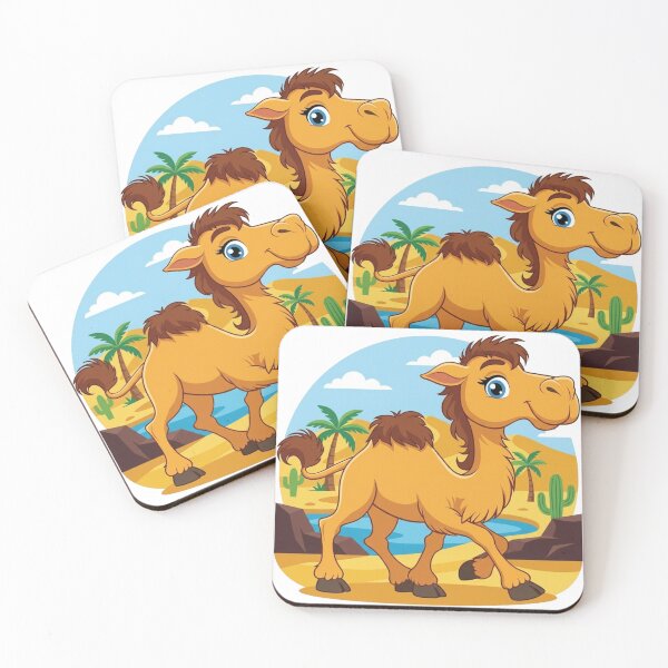 Item preview, Cute Cartoon Camel in Desert Oasis Kawaii Illustration designed and sold by morning sun.