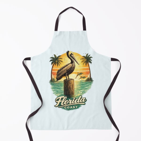 Item preview, Tropical Key West Vintage Florida Pelican Sunset designed and sold by piketo.
