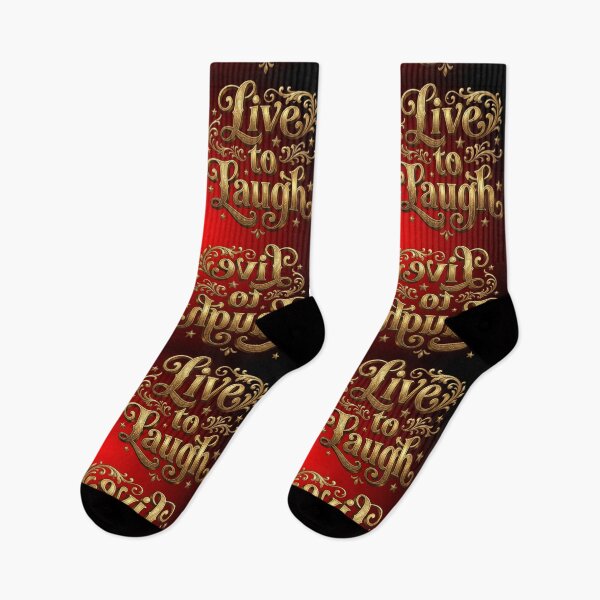 Item preview, Live to Laugh Golden Crimson Elegance Pattern designed and sold by Shy Fractal Designs.