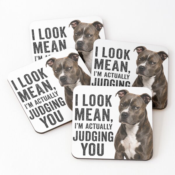 Item preview, Pitbull Judging You Funny Dog Design designed and sold by HippyRikky.