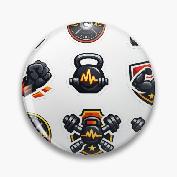 Item preview, Gym Badge Sticker Pack Fitness Motivation Elements designed and sold by Digistore1221.
