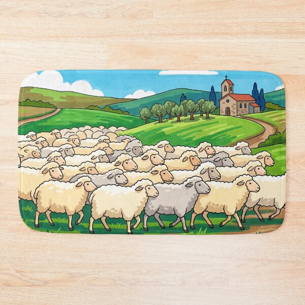 Item preview, God's Flock Outside of a Church Cartoon designed and sold by LibertyForge-Co.
