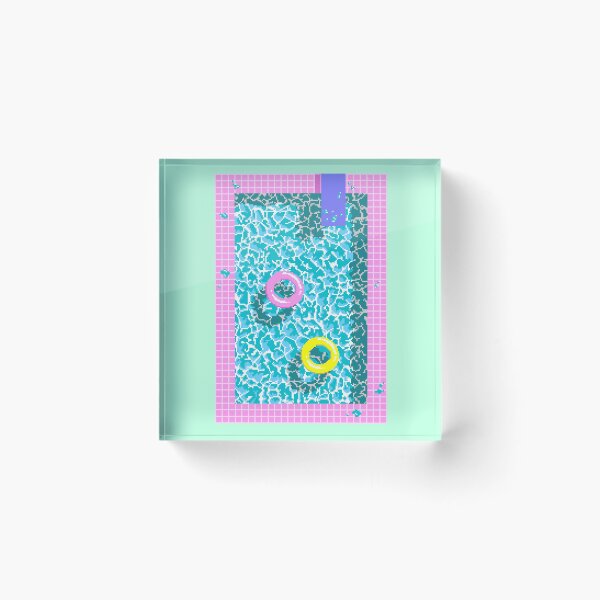 Item preview, Dreamy Pastel Pool Pixel Art designed and sold by LilSeashell.