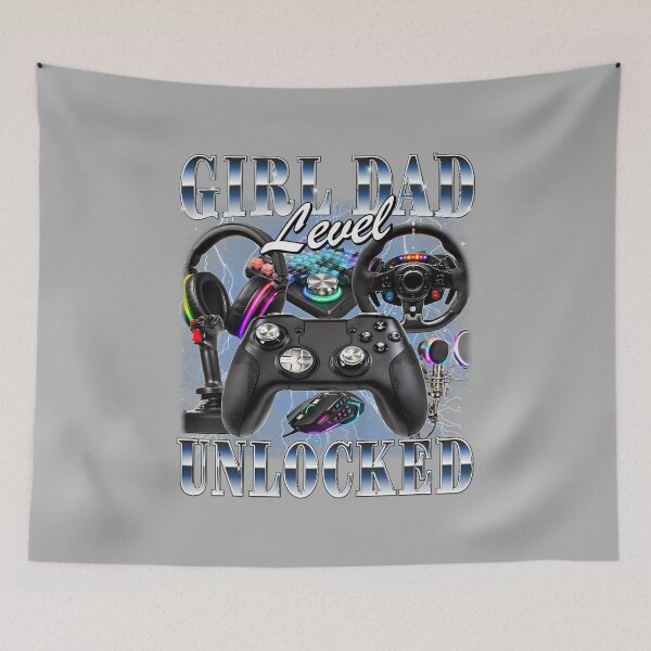 Item preview, Girl Dad Level Unlocked Gamer First Time Daddy to Be designed and sold by ArleneRowe.