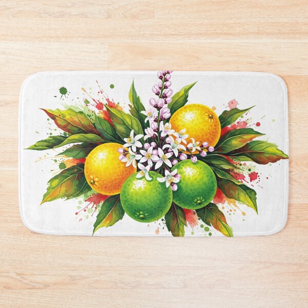 Item preview, Citrus Blossom Watercolor Arrangement designed and sold by PixorStudio.
