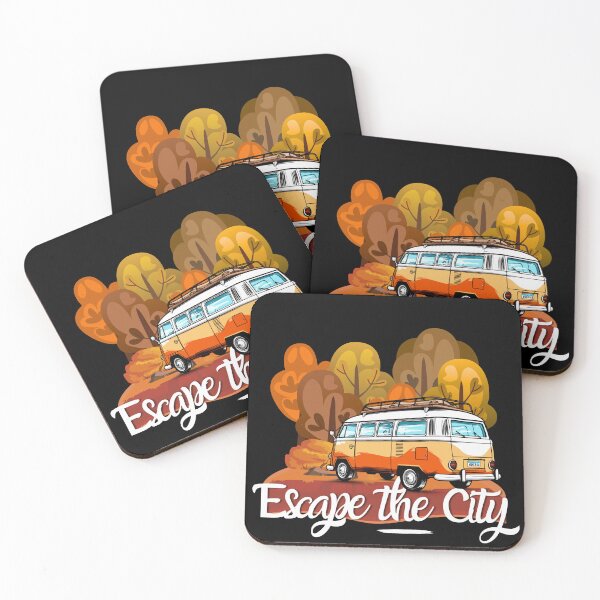 Item preview, Escape the City - Vintage Camper Van Adventure Streetwear designed and sold by AARZNT Studio.