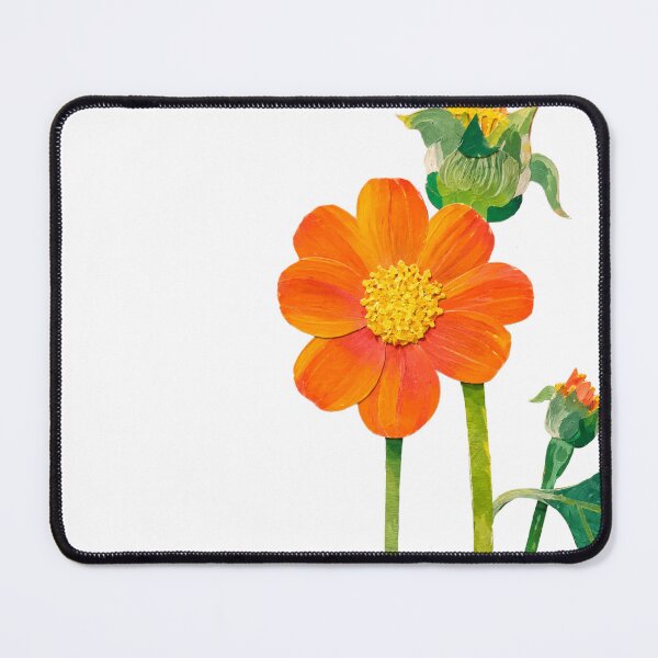 Item preview, Orange Sunflower II, Detailed Flower, Papercut Collage Illustration, Elegante Design designed and sold by SWSandraWechner.