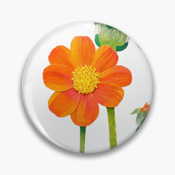 Item preview, Orange Sunflower II, Detailed Flower, Papercut Collage Illustration, Elegante Design designed and sold by SWSandraWechner.