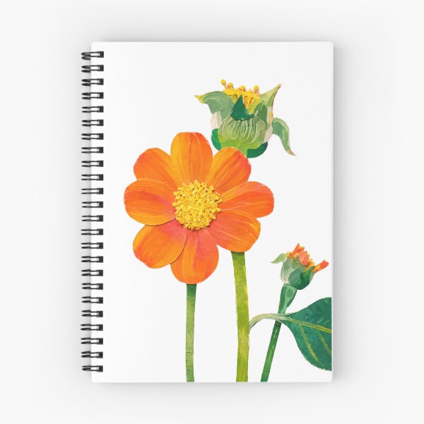 Item preview, Orange Sunflower II, Detailed Flower, Papercut Collage Illustration, Elegante Design designed and sold by SWSandraWechner.