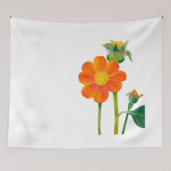Item preview, Orange Sunflower II, Detailed Flower, Papercut Collage Illustration, Elegante Design designed and sold by SWSandraWechner.