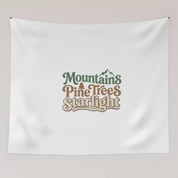 Item preview, Mountains Pine Trees Starlight Design designed and sold by HUTEND.