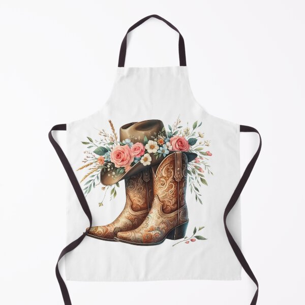Item preview, Floral Cowboy Boots and Hat Art designed and sold by HUTEND.