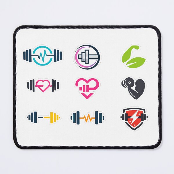 Item preview, Fitness Gym Icons Sticker Pack Workout Elements designed and sold by Digistore1221.