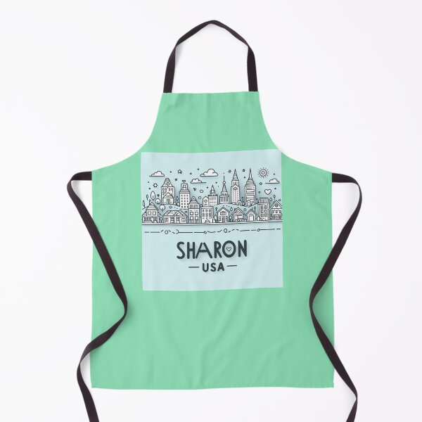 Item preview, Sharon USA Cute One-Line Skyline Label Label Text SHARON USA ?? designed and sold by PaintMeWorld.