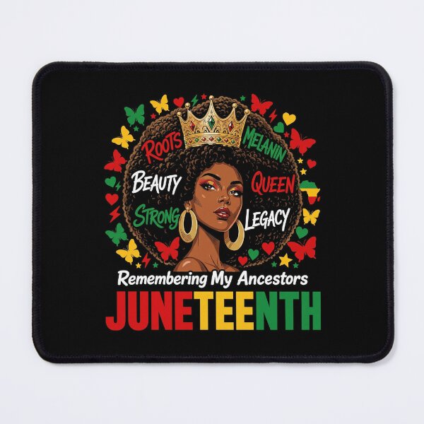 Item preview, Juneteenth Black Queen Afro Remembering My Ancestors Melanin designed and sold by Vermanartist.