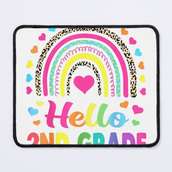 Item preview, Hello 2nd Grade Teacher Leopard Rainbow Back to School T-Shirt designed and sold by ‘Nothing Scares Me’ Store.