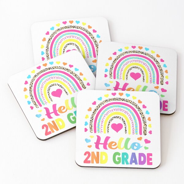 Item preview, Hello 2nd Grade Teacher Leopard Rainbow Back to School T-Shirt designed and sold by ‘Nothing Scares Me’ Store.