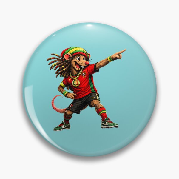 Item preview, Rasta Soccer Rat - Portugal Football Reggae Vibes Cartoon designed and sold by digitalbob60.