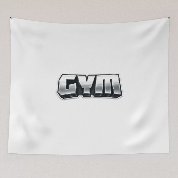 Item preview, GYM Metallic Chrome 3D Workout Typography designed and sold by Digistore1221.