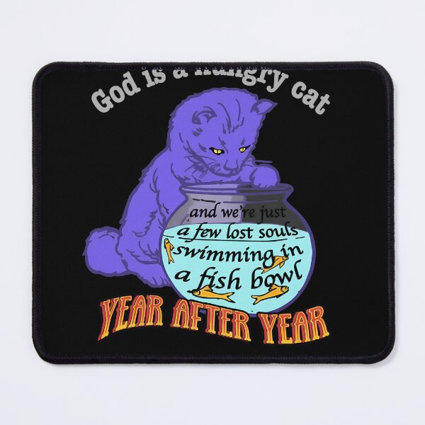 Item preview, Cat Souls Fish Bowl Repeating Phrase Graphic designed and sold by sawsan-art.