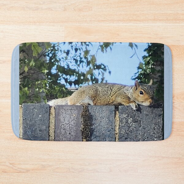 Item preview, Cute Squirrel on Stone Wall Nature Photography designed and sold by Deep Descent.