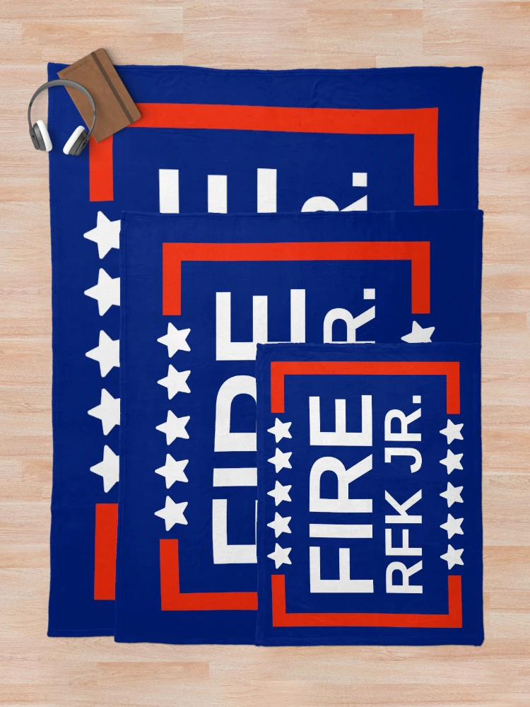 Thumbnail 5 of 6, Throw Blanket, Fire RFK Jr. designed and sold by Rachel the Artist .