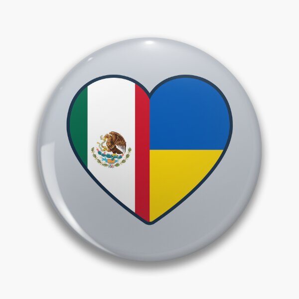 Item preview, Mexico Ukraine | 2 Nations 1 Heart designed and sold by sublimesun.