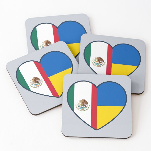 Item preview, Mexico Ukraine | 2 Nations 1 Heart designed and sold by sublimesun.