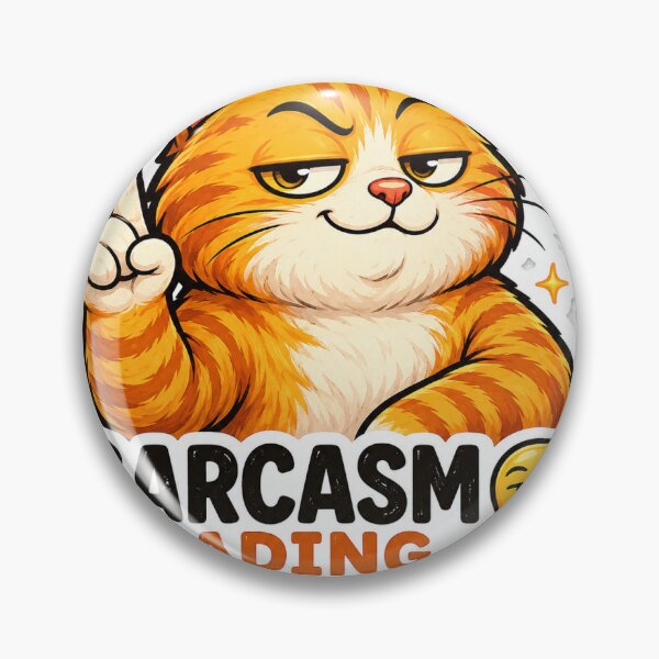 Item preview, Sarcasm Loading Funny Cat Sticker designed and sold by GlyphDrop.