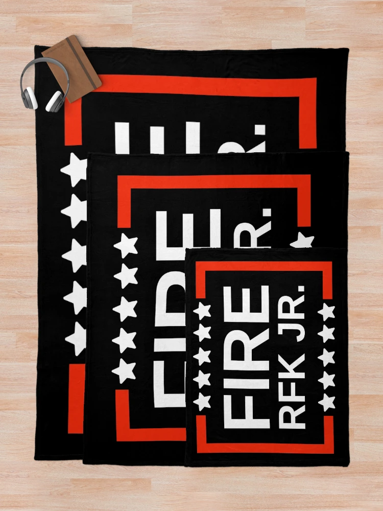 Thumbnail 5 of 6, Throw Blanket, Fire RFK Jr. designed and sold by Rachel the Artist .